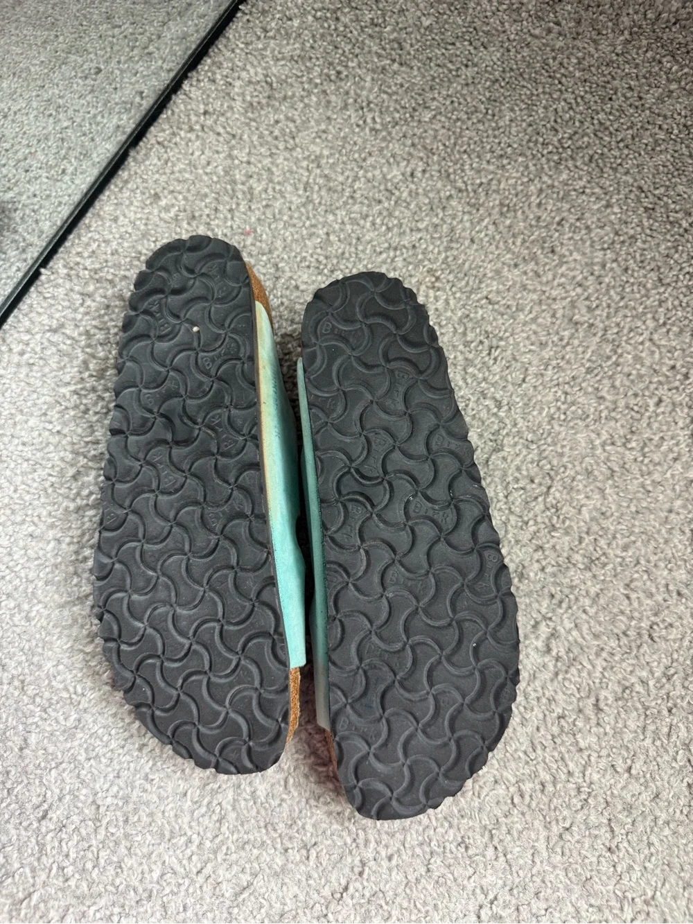Birkenstock Arizona Womens Turquoise Suede Soft Footbed Women Size 40/9 Us Regul
